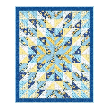 Basic Medium Throw #13 Quilt with Gentle Meadow